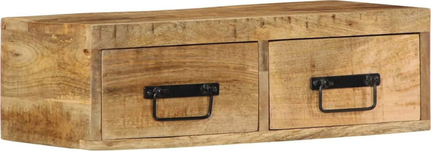 Veggmontert TV-benk 60x30x19 cm grovt heltre mangotre