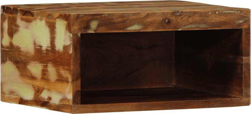 Veggmontert TV-benk 40x30x19 cm gjenvunnet heltre