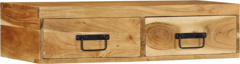 Veggmontert TV-benk 80x30x19 cm heltre akasie