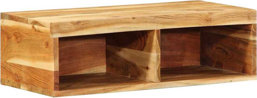 Veggmontert TV-benk 60x30x19 cm heltre akasie