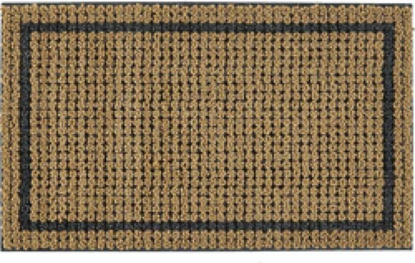 DØRMATTE RIVIERA BORDER KOKOSTUFTET MATTE 45X75CM