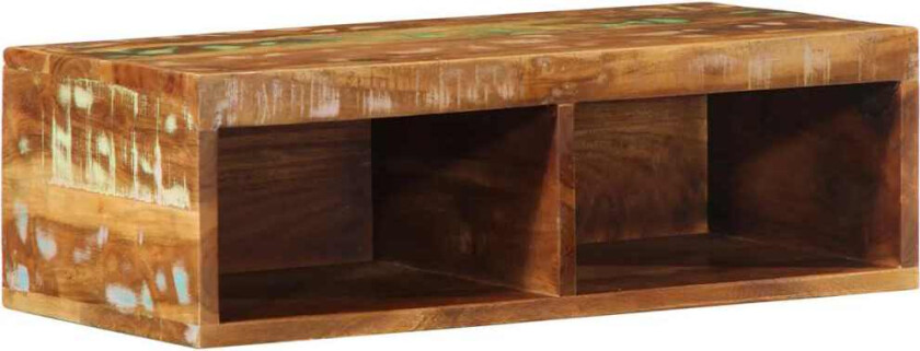 Veggmontert TV-benk 60x30x19 cm gjenvunnet heltre