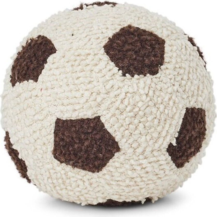 - Strikket bold, bouclè, off white/ brown (40051-4)