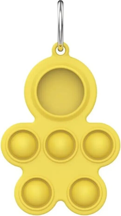 AirTag Silikondekselfigur m. Nøkkelring - Gul