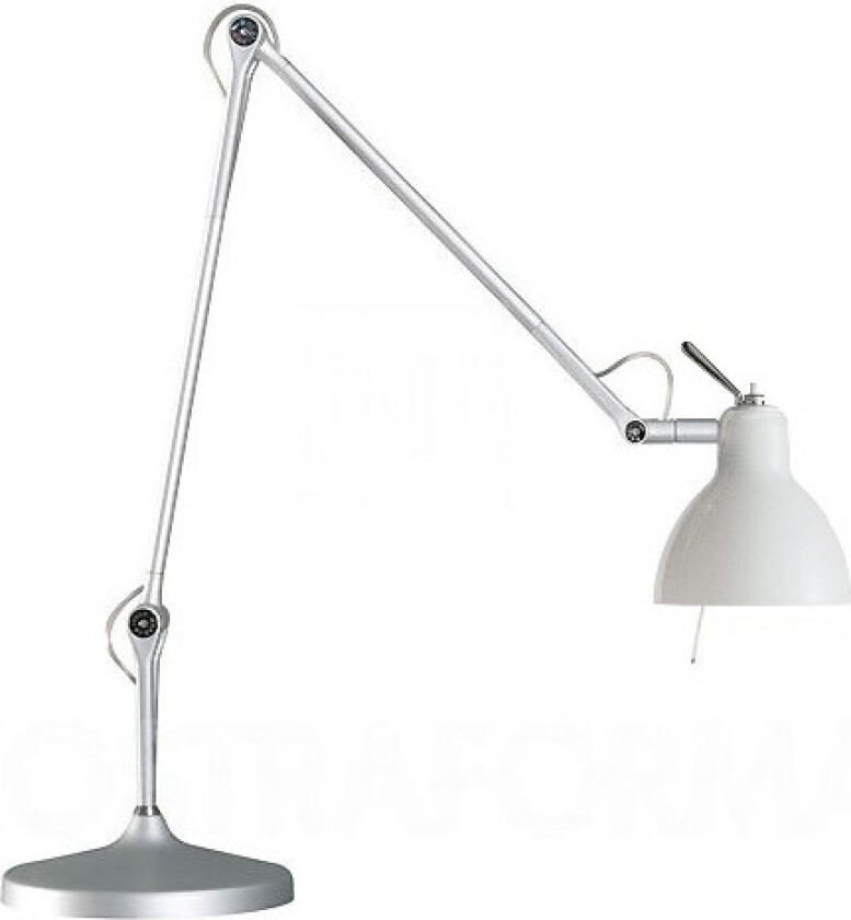 - Luxy T2 Bordlampe Alu/Blank Hvit