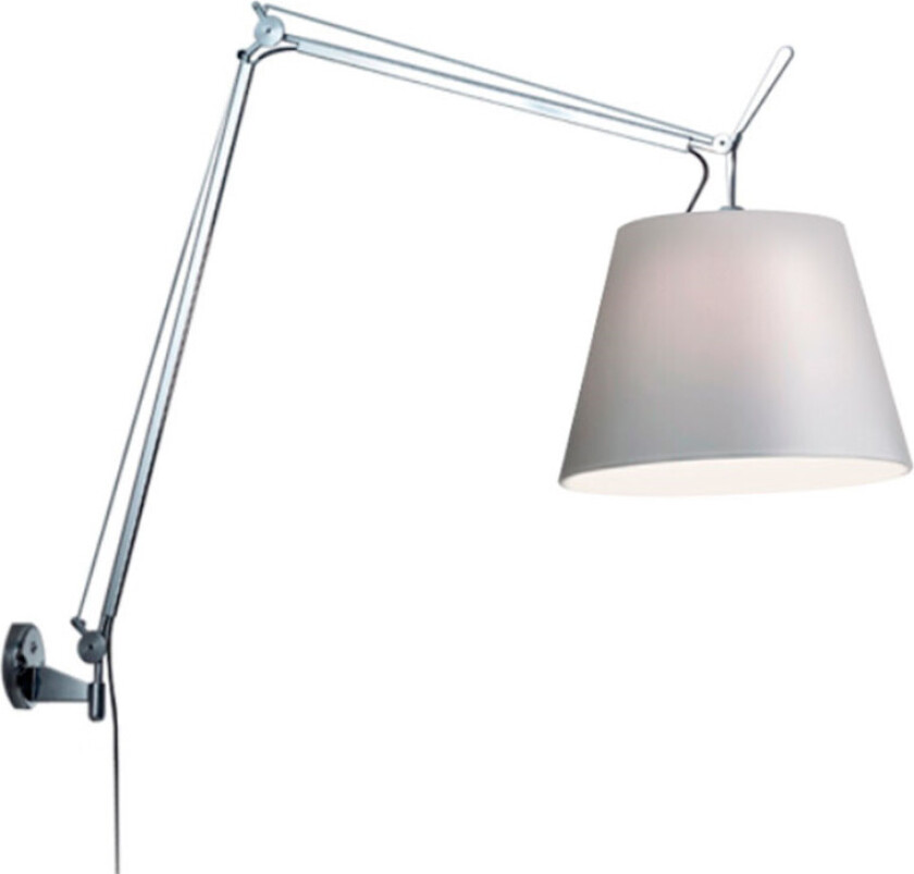 - Tolomeo Mega Vegglampe m/Switch Ø320 Alu/Grå