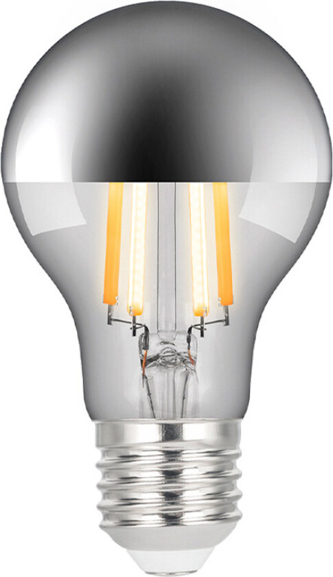E3light - Pære LED 7,3W (806lm) CRI95 2000-2700K Dim. Topp Speilvendt Krom E27