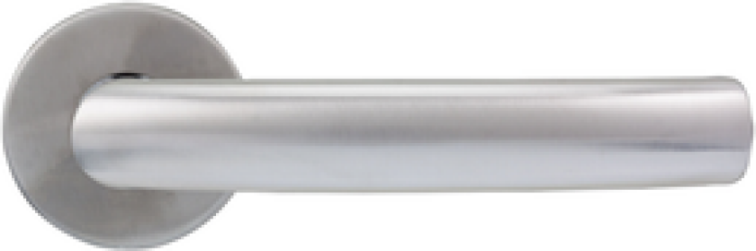 DØRHÅNDTAK UTE BØRSTET STÅL BUET KOMPLETT