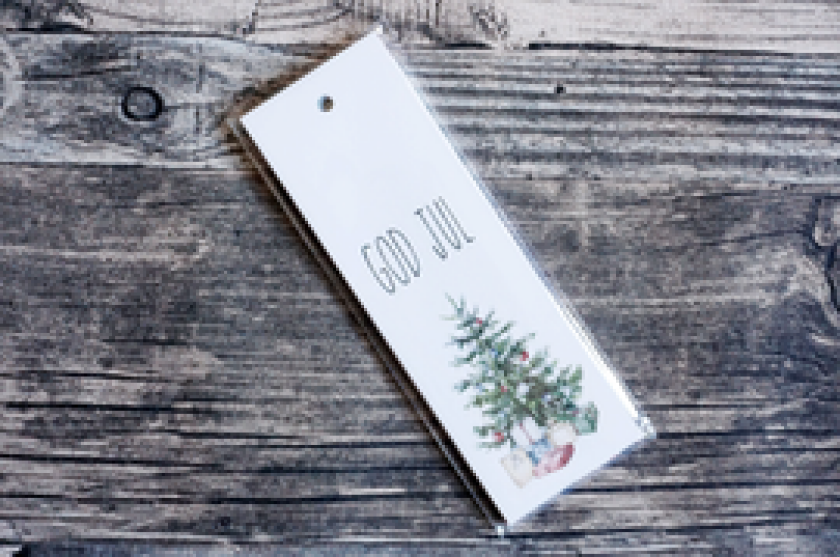 MERKELAPPER JUL 10STK 5X15CM FCS GODKJENT PAPIR