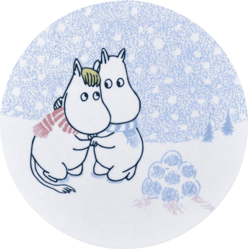 Mummi glassunderlag Ø10 cm Let it snow