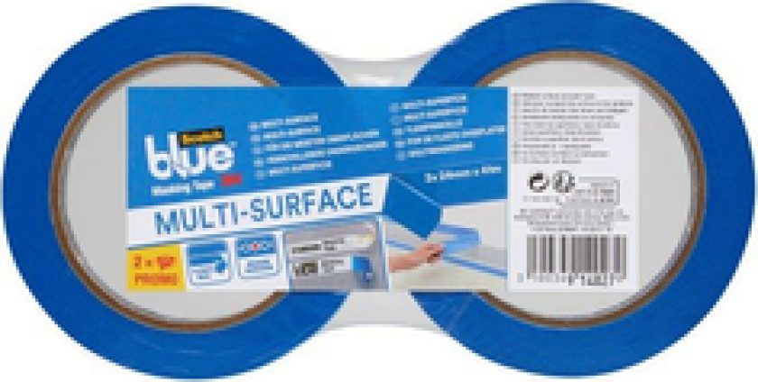 MASKERINGSTAPE 2090 24MMX41M BLÅ UNIVERSAL PROMOPAK 2