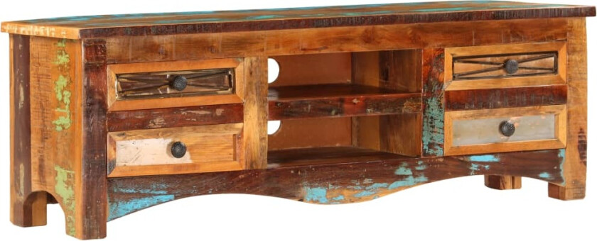 TV-benk 120x30x40 cm gjenvunnet heltre