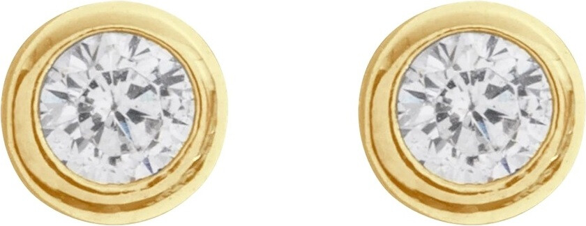 Orla Small Crystal Stud Earrings Gold
