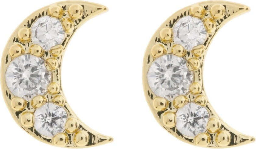 Joey Crystal Moon Stud Earring