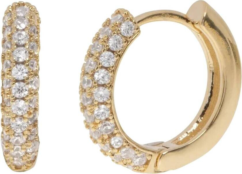 Eliza Crystal Bedazzled Huggie Earrings