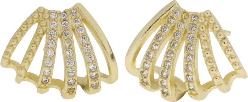 Rita Crystal Clam Earrings