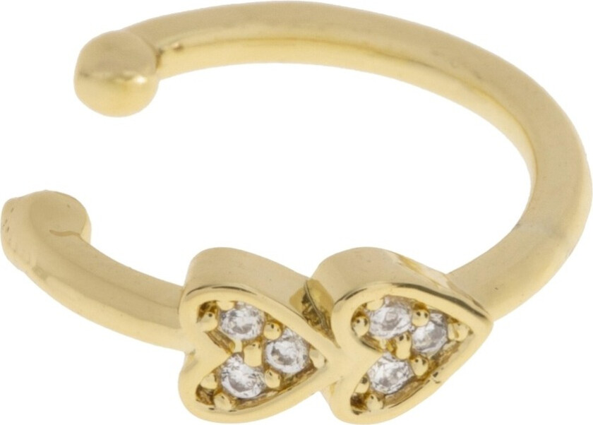 Gigi Two Crystal Hearts Ear Cuff
