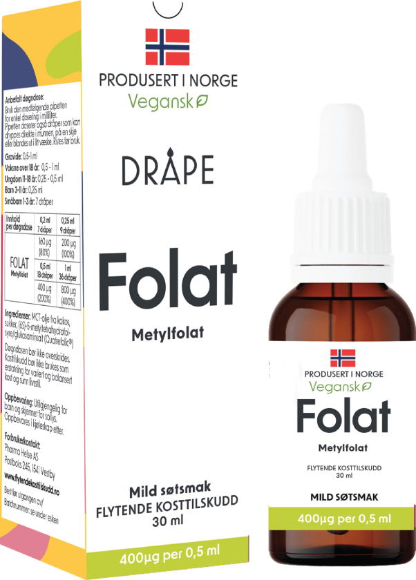Vegansk folat, Søtsmak, 30 ml