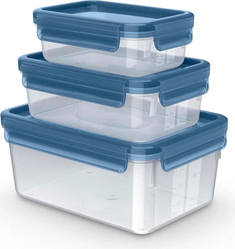 TEFAL MasterSeal ECO 3-delers 0,55/1/2,2 l Matboks N1171818