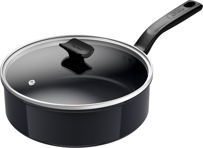 TEFAL Change Black Traktørpanne 24 cm med lokk Svart C4763225