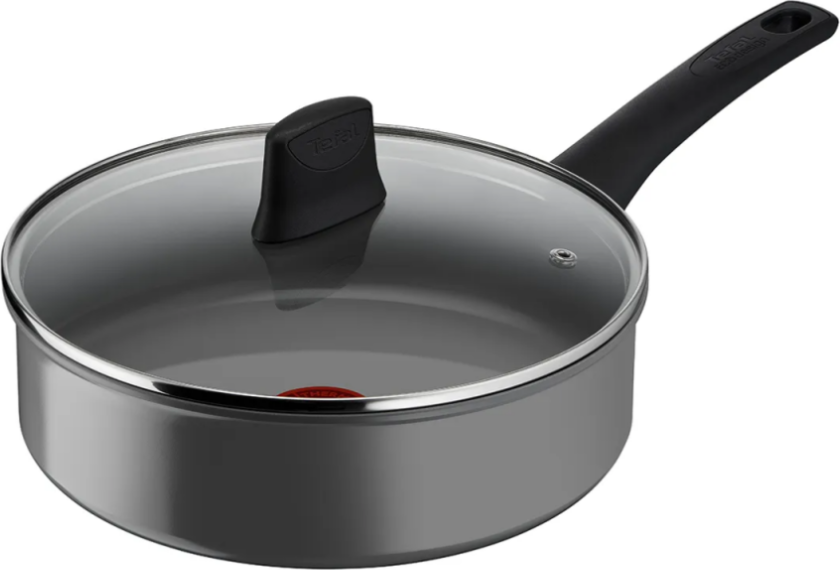 TEFAL Reinvent Traktørpanne 24 cm med lokk Grå C4283223