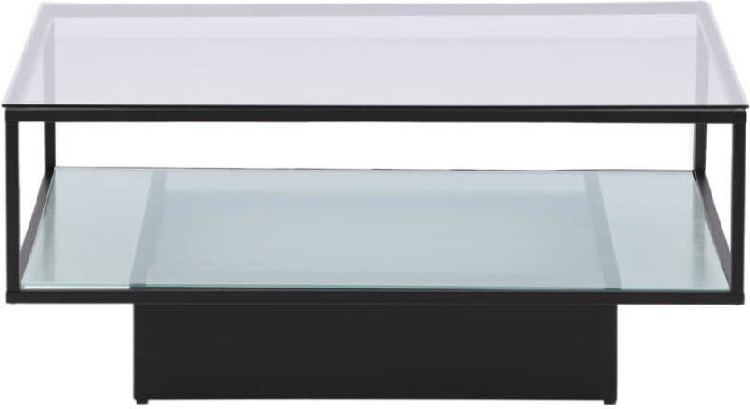 Maglehem sofabord 90x90cm svart, glass.