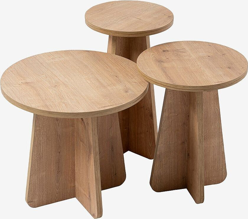 Bordsett Lume (3 deler), Brun