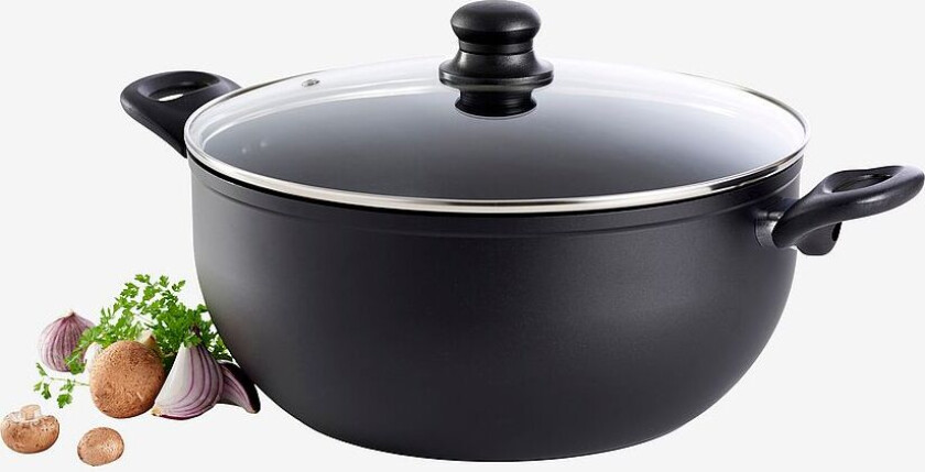 Gryte 7,5L med lokk, Svart