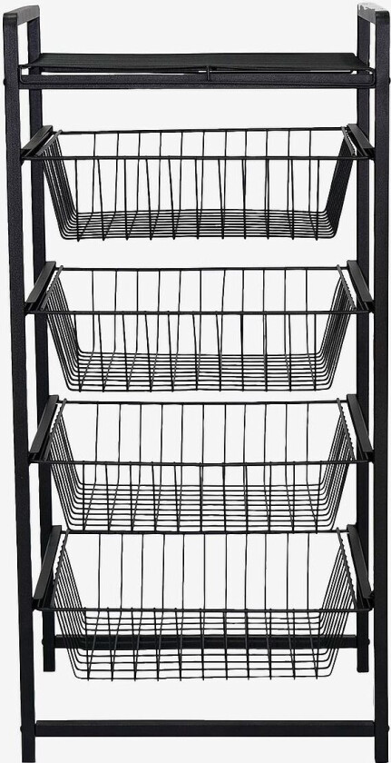 Hylle Kurvstativ Merlin, Svart