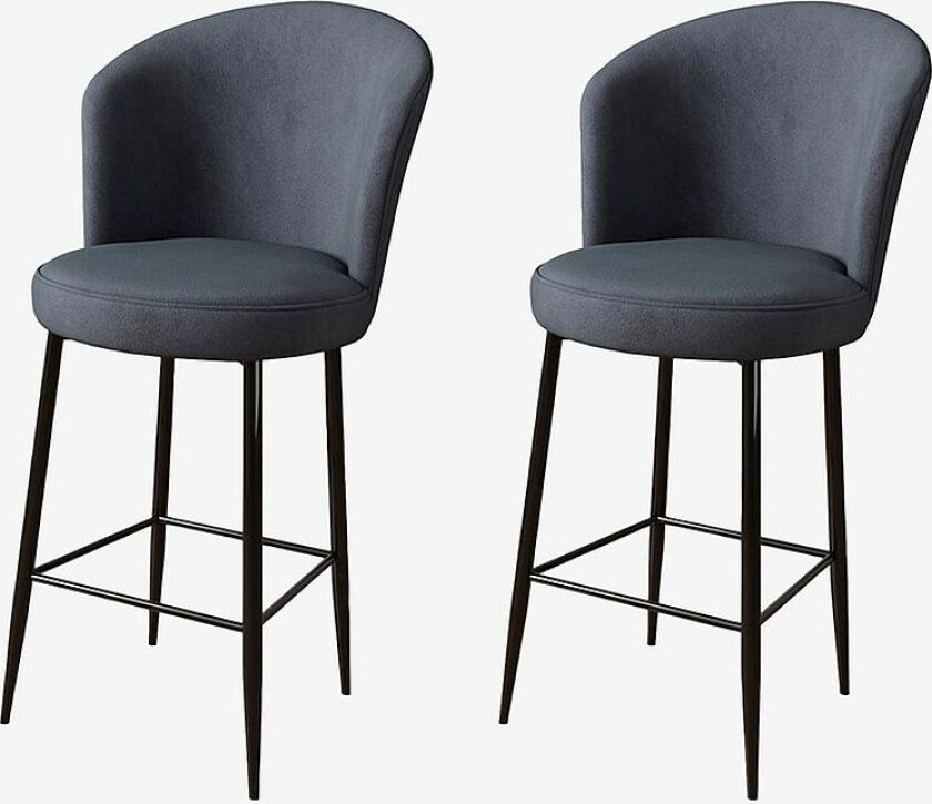 Barkrakk SHELBY, 2-pakning, Grå