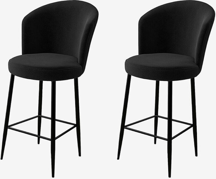 Barkrakk SHELBY, 2-pakning, Svart