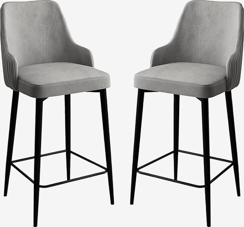 Barkrakk SHELDON, 2-pakning, Grå