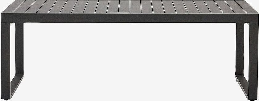 Galdana utendørs uttrekkbart bord laget av aluminium med mørkegrå finish 220 (340) x 100 cm, Svart