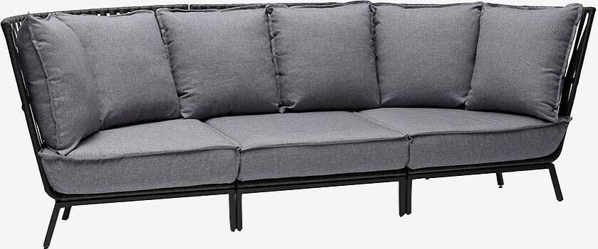 Loungesofa Jet Set 3-seter, Svart