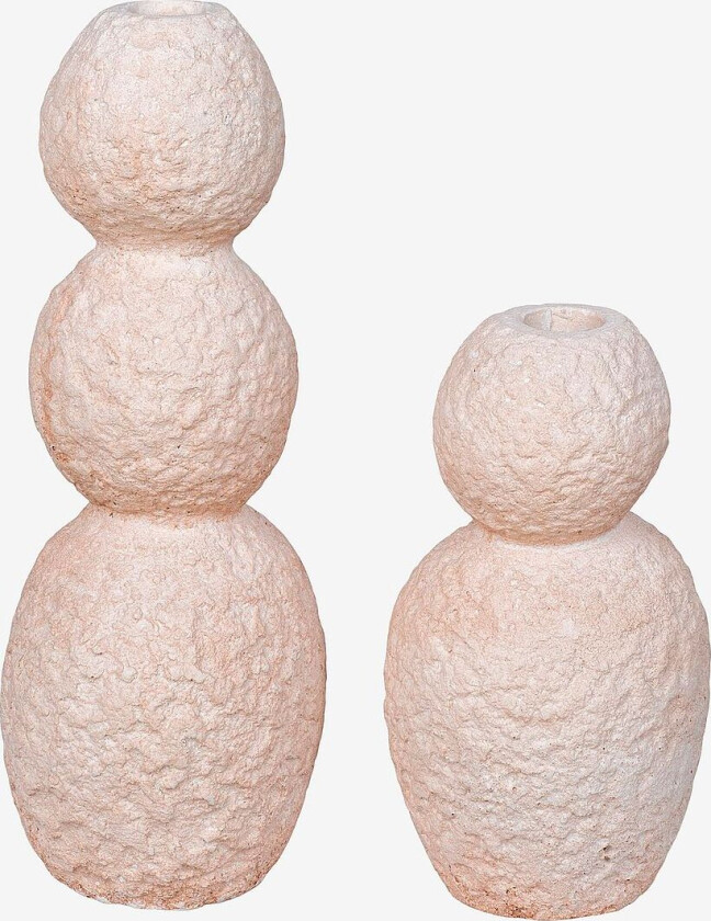 Lysestake sett med 2 stk., Beige