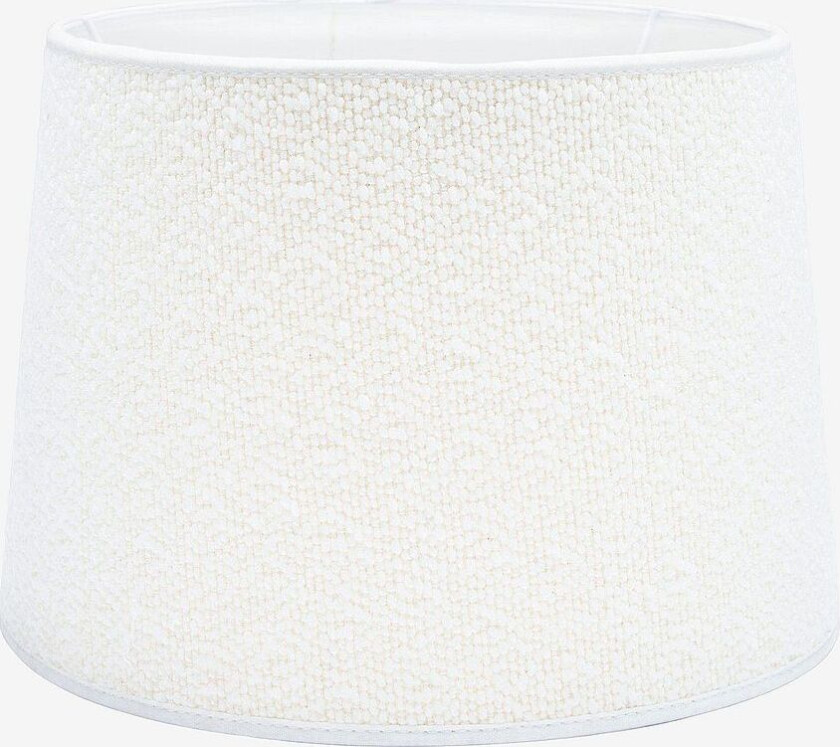 Lampeskjerm Sofia Boouclette Blanc 20 cm, Hvit