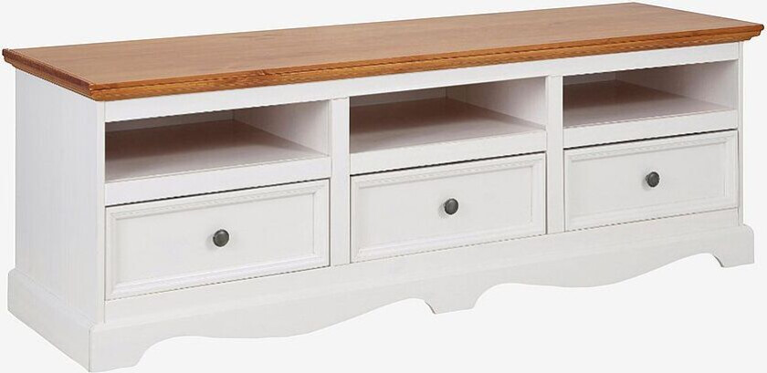 Lowboard Melissa 163 3 skuffer, Hvit