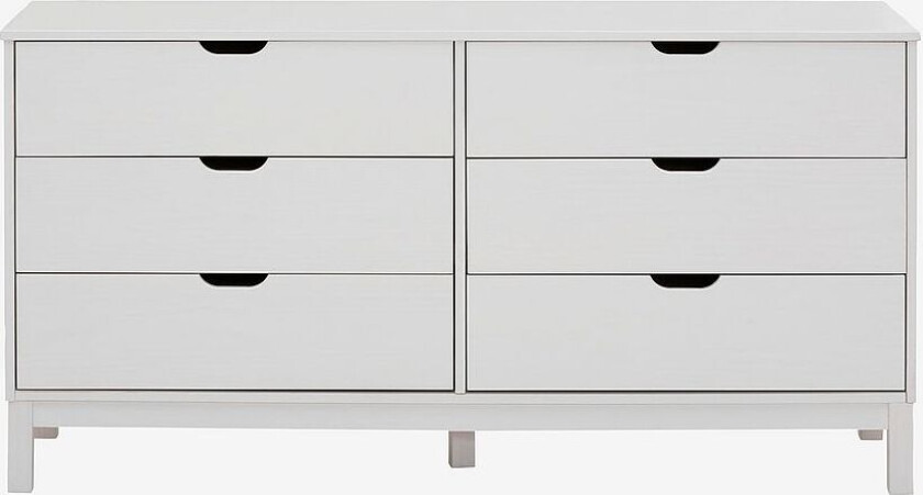 Kommode Post 6 skuffer, Hvit