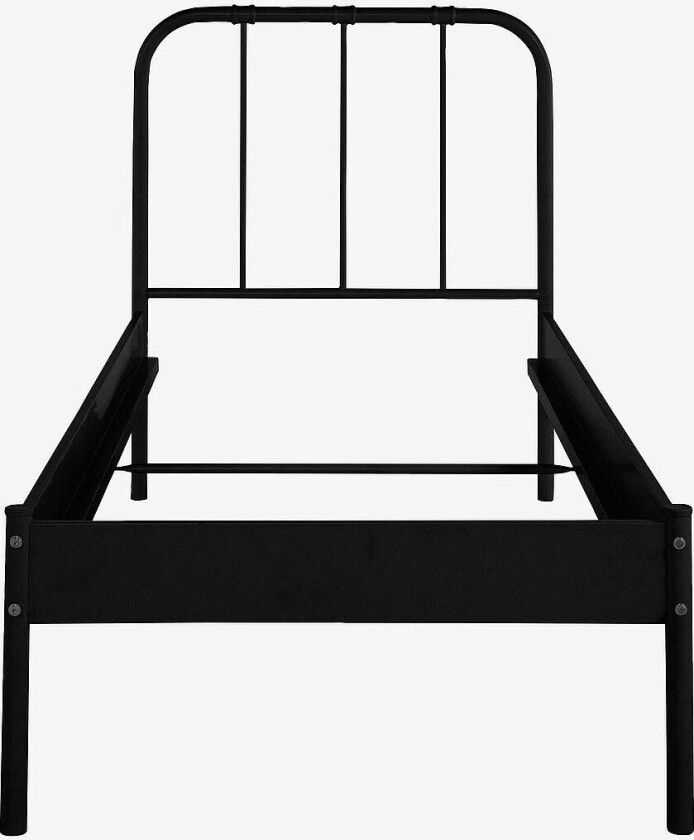 Seng Aaron 90 x 200 cm, Svart