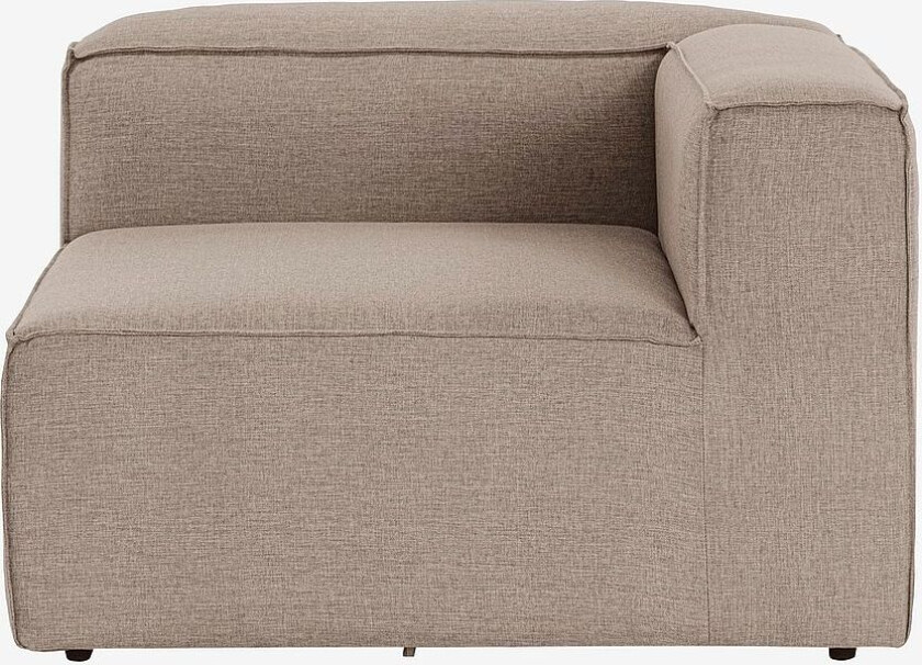 1-seters sofa -Brinly Right, Brun