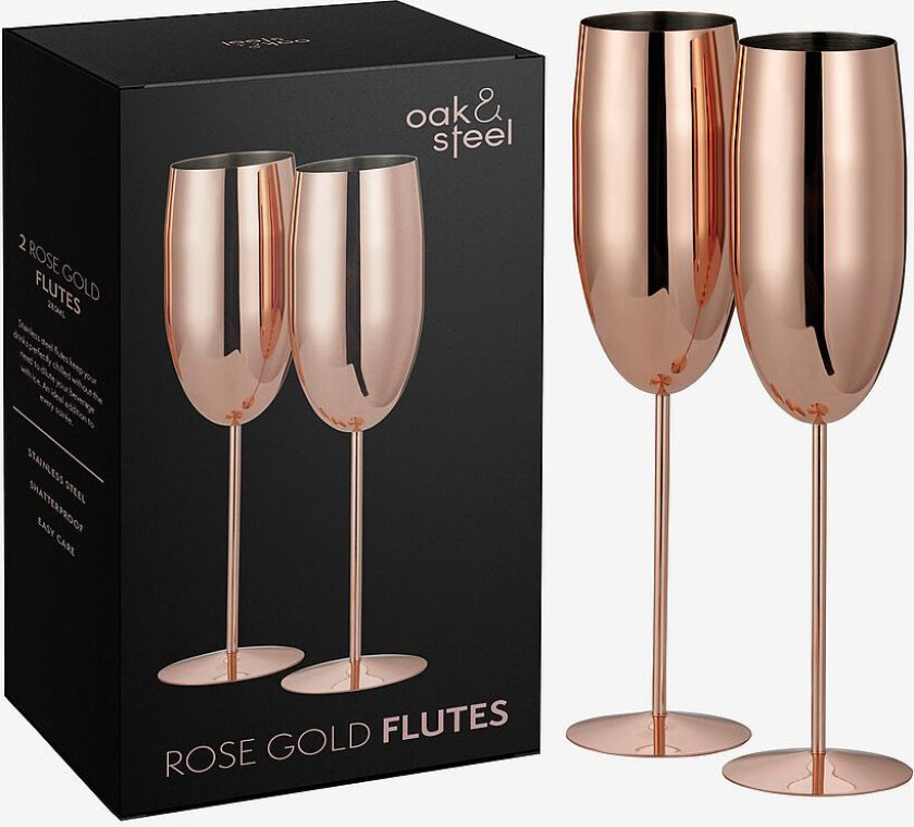 Champagneglass 2-pakning, Rosa