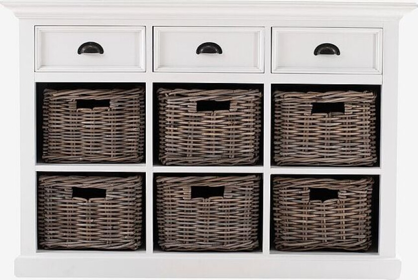 Skjenk med 6 kurver Halifax, Hvit