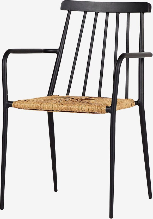 Stabelbar hagestol i aluminium Kwame 6-pakning, Svart