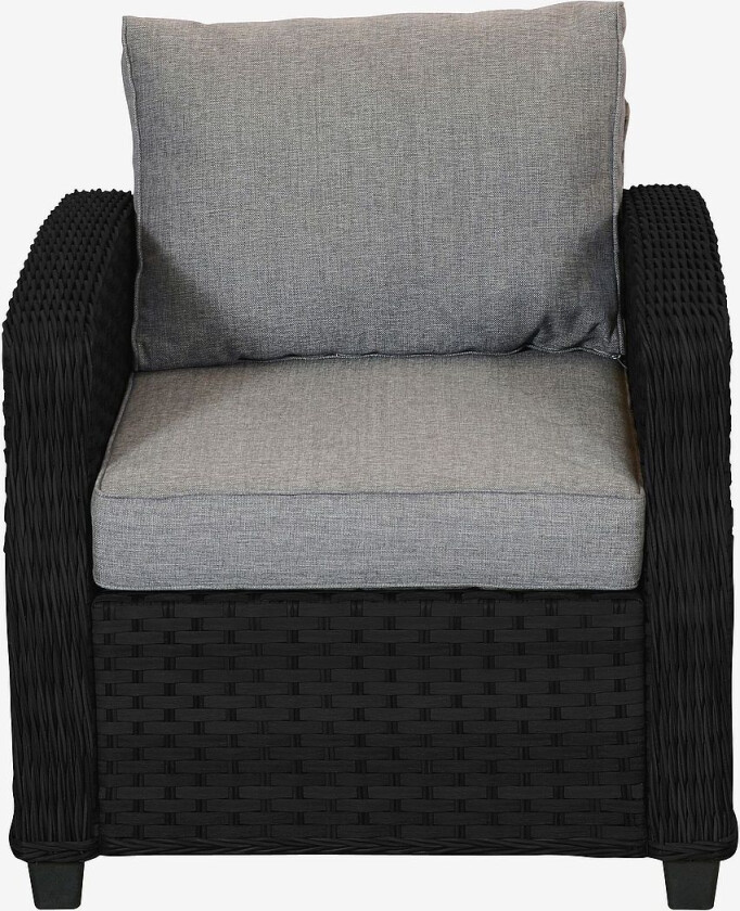 Hagestol med pute Gruffudd, Svart