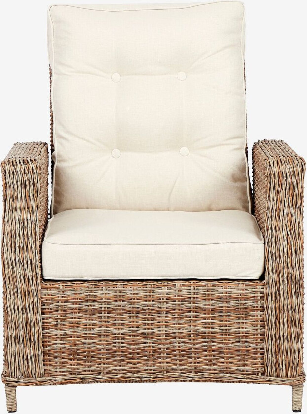 Hagestol med pute og pumpe Gruffudd 2-pk., Natur