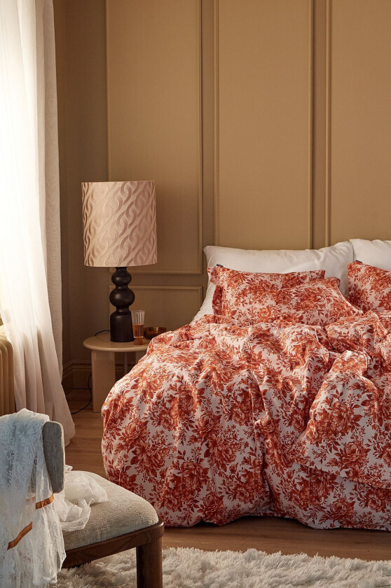 Fancy Floral i sateng 2 eller 3 deler, Rosa