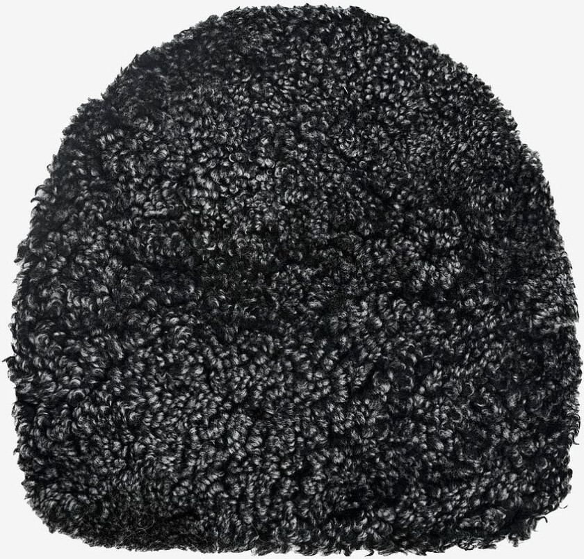 Sitteunderlag saueskinn formet Curly, Grå