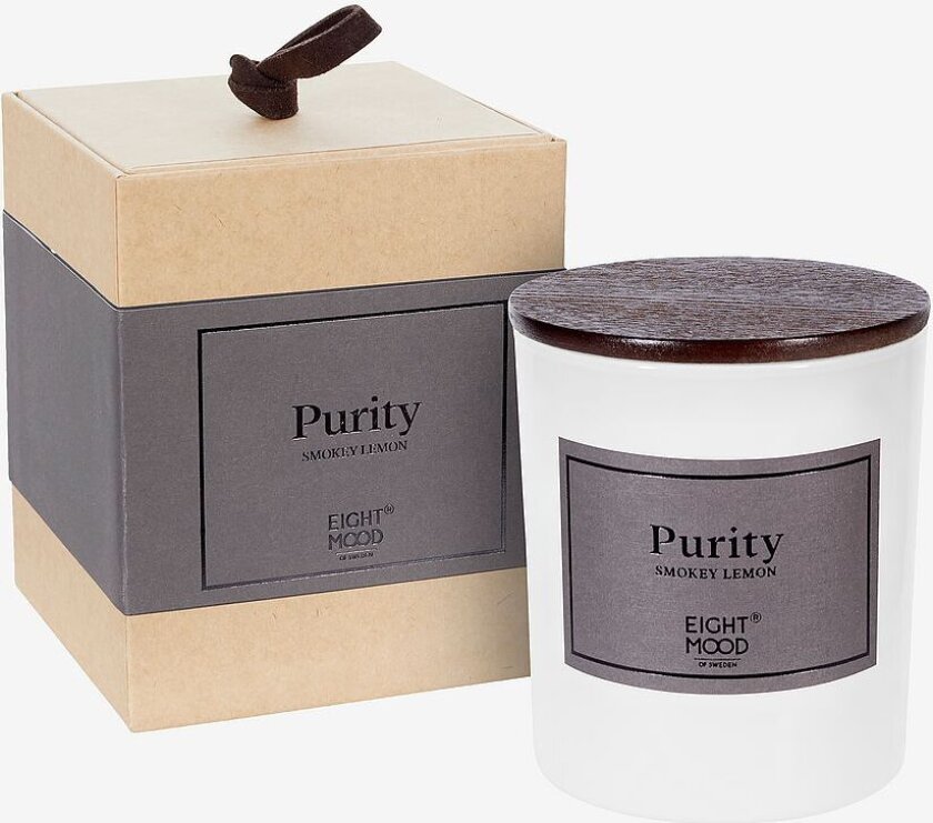Duftlys, Purity Smokey lemon, Svart