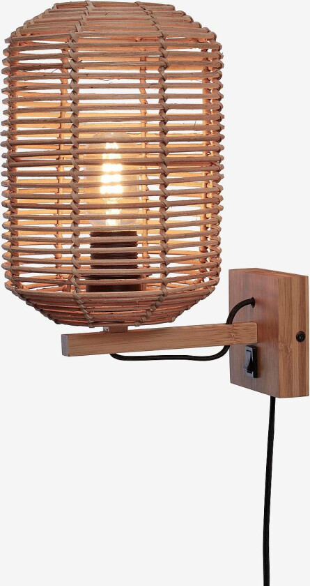 Vegglampe Tanami 18x25 cm, Natur