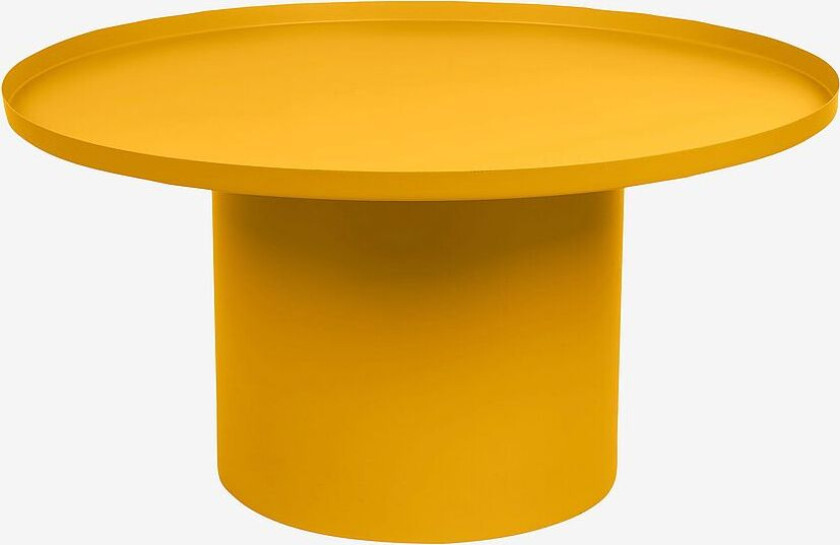 Rundt sofabord Fleksa, diameter 72 cm, Gul